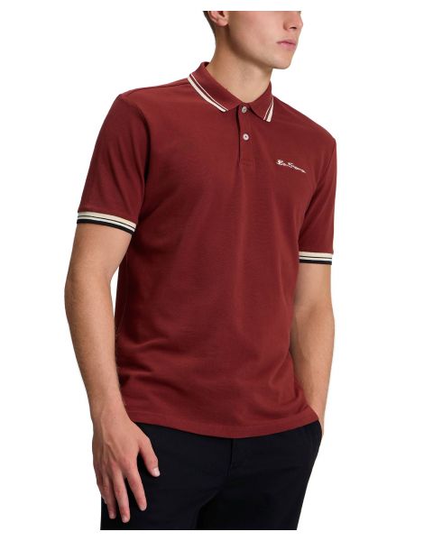 Ben Sherman Signature Pique Polo Shirt Sienna | Jean Scene