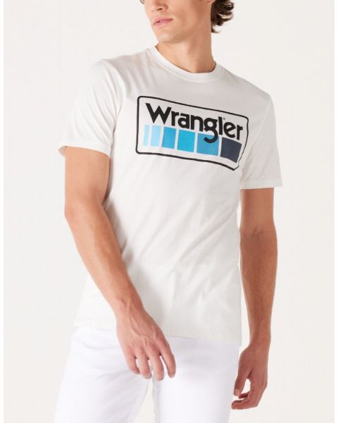 Wrangler Logo Crew Neck T-Shirt Worn White