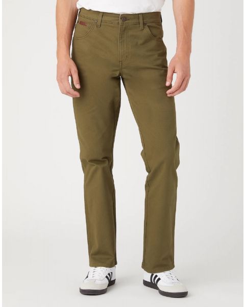 Wrangler Texas Slim Stretch S9 Soft Fabric Jeans Militare Green | Jean Scene