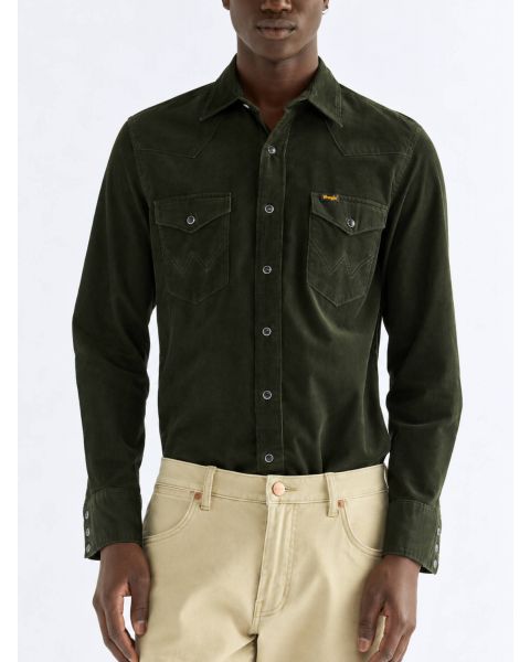 Wrangler Western Cord Long Sleeve Shirt Rosin