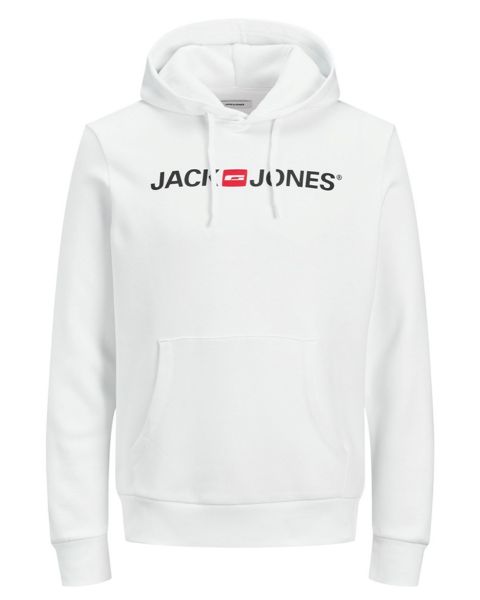 Jack & Jones Retro Logo Hooded Sweatshirts White