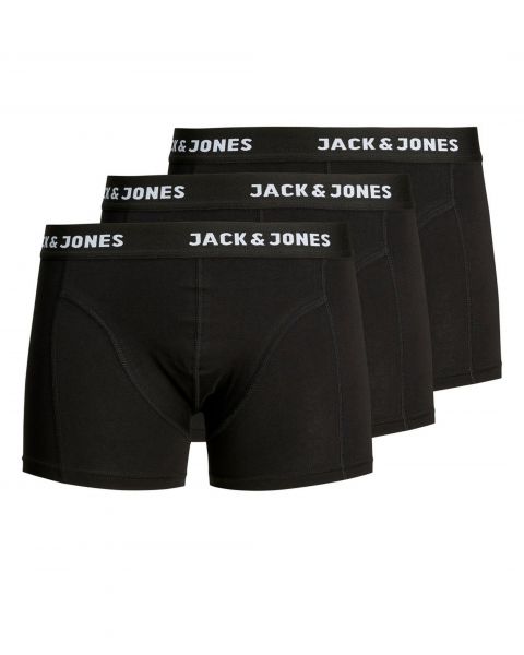 Jack & Jones Men's Anthony 3 Pack Trunks Shorts Black | Trunks Scene