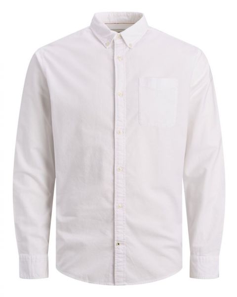 Jack & Jones Oxford Core Long Sleeve Shirt White | Jean Scene