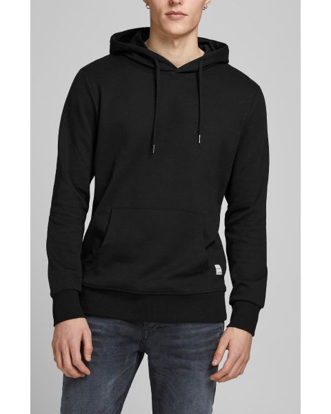 Jack & Jones Basic Plain Hooded Sweatshirts Black