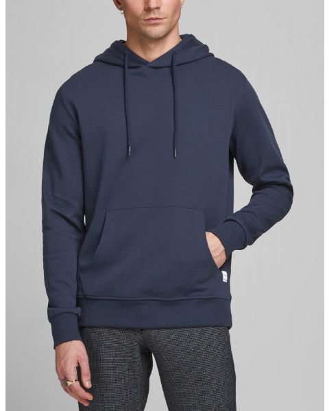 Jack & Jones Basic Plain Hooded Sweatshirts Navy Blazer