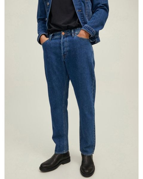 Jack & Jones Mens Chris Loose Fit Denim Jeans Blue Denim | Jean Scene