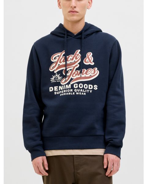 Jack & Jones Col Logo Overhead Hooded Sweatshirts Sky Captain