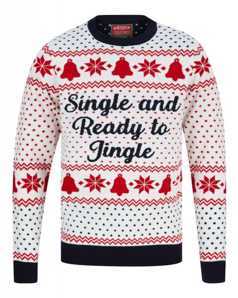 Christmas Jumper Ready To Jingle Winter White