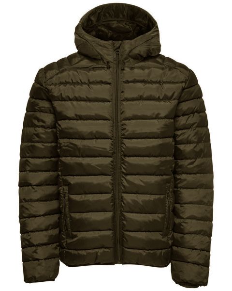 Only & Sons Puffer Liner Quilt Jacket Olive Night | Jean Scene