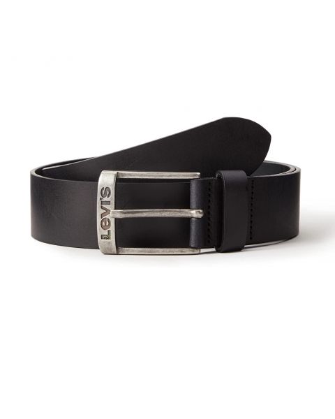 Levi's® New Duncan Leather Logo Belt Black
