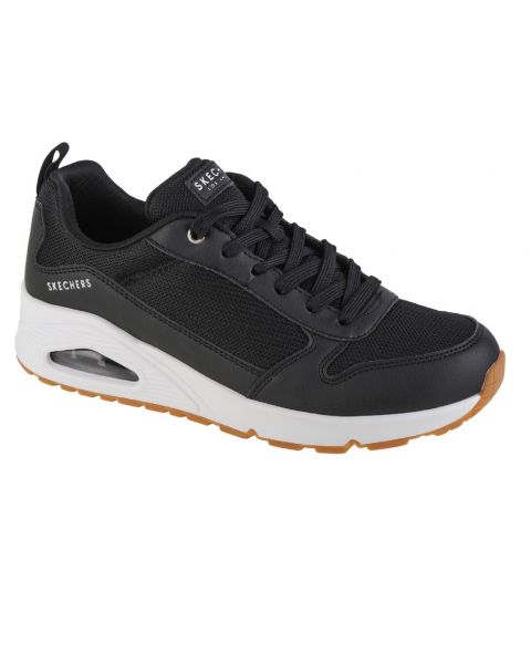 Skechers Uno Stacre Trainers Black Leather