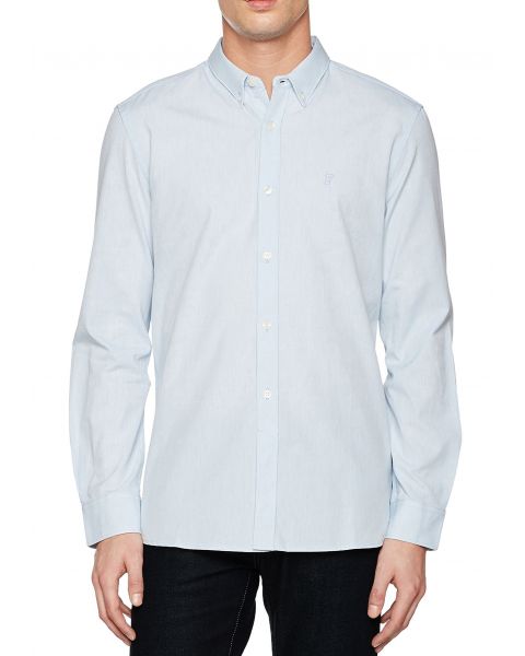 French Connection Oxford Long Sleeve Shirt Kentucky Blue | Jean Scene