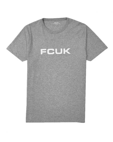 French Connection FCUK Crew Neck Print T-shirt Grey