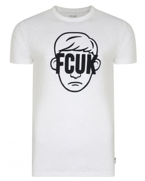 French Connection FCUK Face T-shirt White | Jean Scene