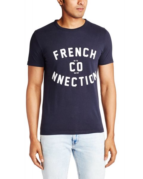French Connection CO-NNECTION Slim T-shirt Marine Blue | Jean Scene