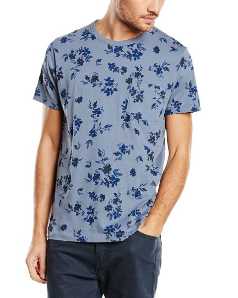 French Connection Ink Floral T-shirt Flintstone