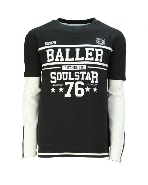 Soul Star Noir Baller 76 Sweatshirt Black