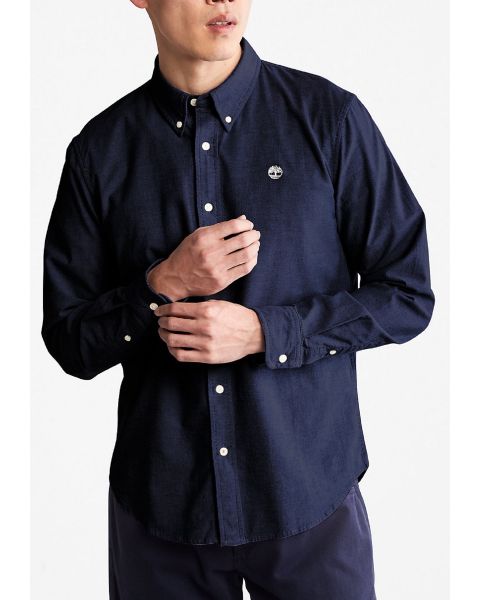 Timberland Core Oxford Long Sleeve Shirt Dark Sapphire | Jean Scene