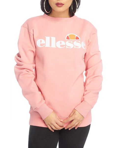 Ellesse Womens Women's Agata Logo Crew Neck Sweatshirt Light Pink | Jean Scene