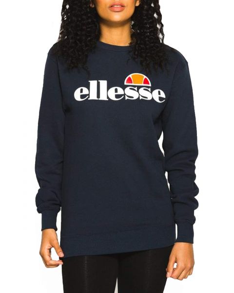 Ellesse Womens Women's Agata Logo Crew Neck Sweatshirt Navy | Jean Scene