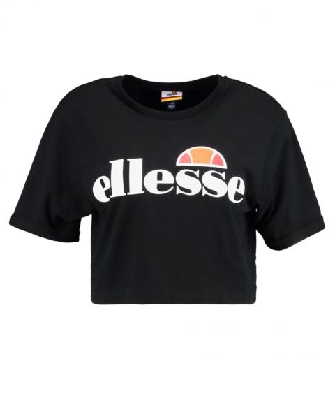 Ellesse Womens Logo Crop T-Shirt Short Sleeve Antracite | Jean Scene