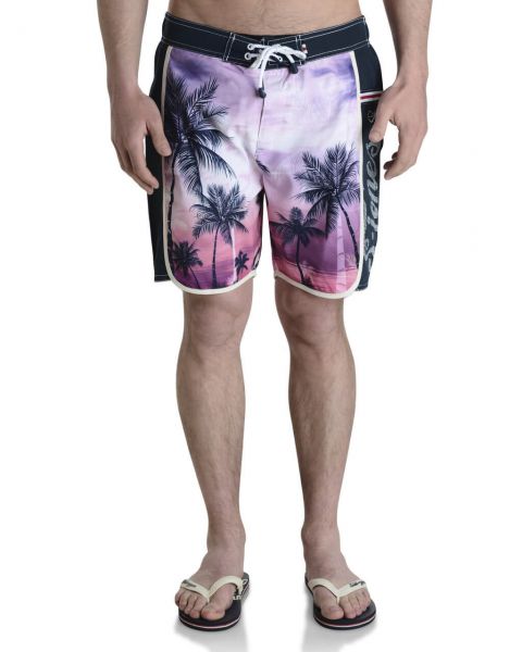 Smith & Jones Beach Swim Shorts & Flip Flop Set Kokomo Navy Pink Image