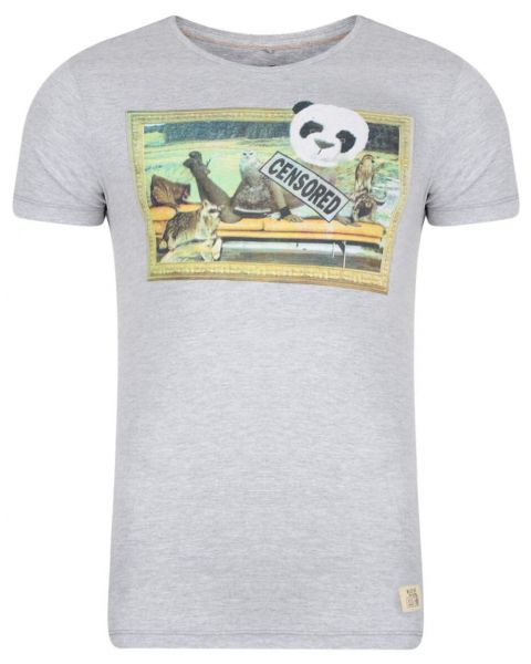 Blend Panda Girl Printed T-shirt Stone Mix Image