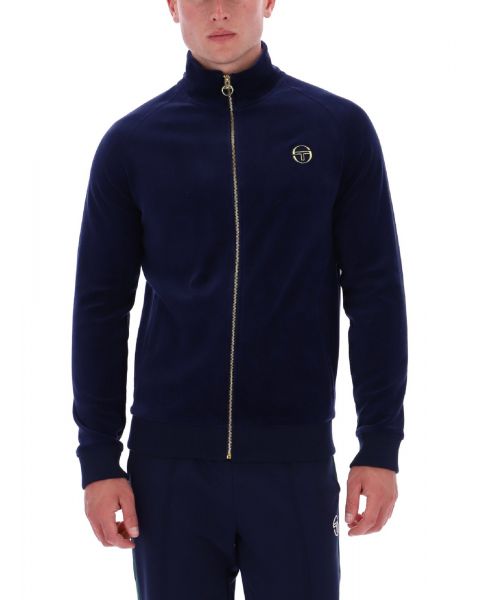 Sergio Tacchini Court Velour Track Jacket Maritime Blue