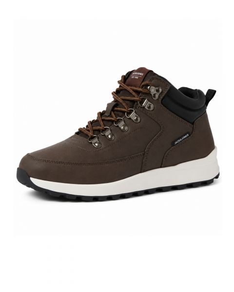 Jack & Jones Weaton PU Lace Up Boots Java