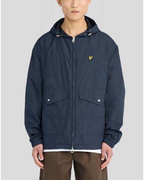 Lyle & Scott Hooded Padded Full Zip Jacket Dark Navy