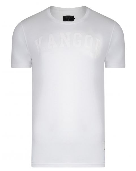 Kangol Study Crew Neck Cotton Plain T-shirt White | Jean Scene