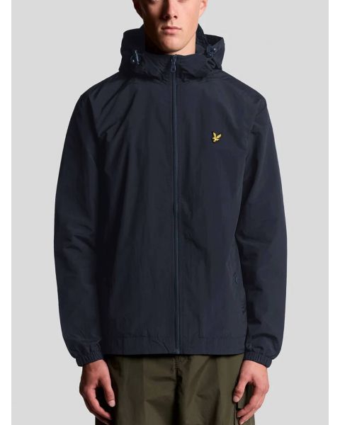 Lyle & Scott Zip Through Hooded Jacket Dark Navy | Jean Scene