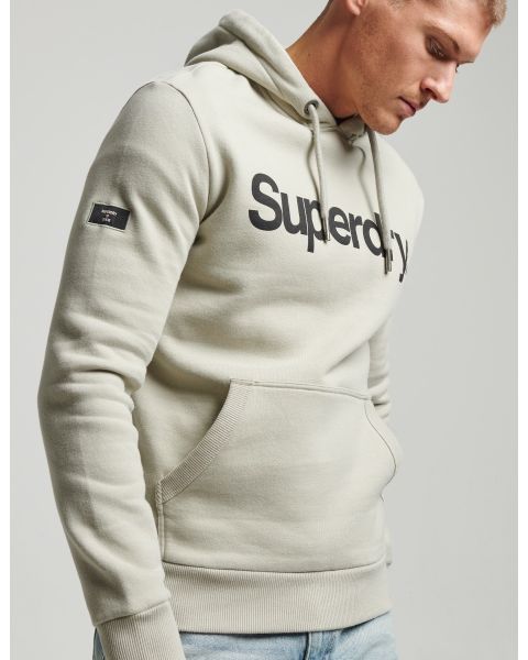 Superdry Classic Logo Hooded Sweatshirts Willow Grey