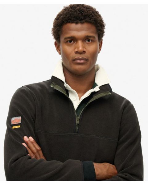 Superdry Active Half Zip Logo Henley 1/4 Zip Fleeces Black