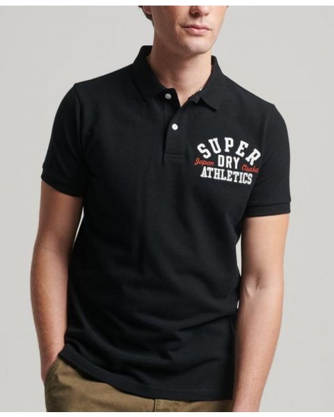 Superdry Classic Applique Logo Polo Shirt Black | Jean Scene
