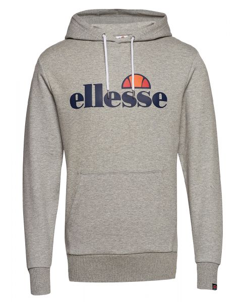 Ellesse Men's Brisbane Logo Overhead Hoodie Grey Marl | Jean Scene
