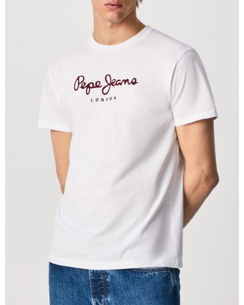 Pepe Jeans Eggo N Retro Logo T-Shirt White