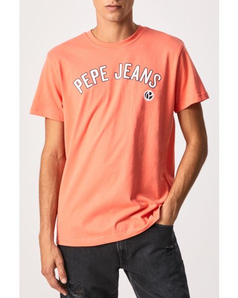 Pepe Alessio Retro Logo T-Shirt Summer Orange | Jean Scene