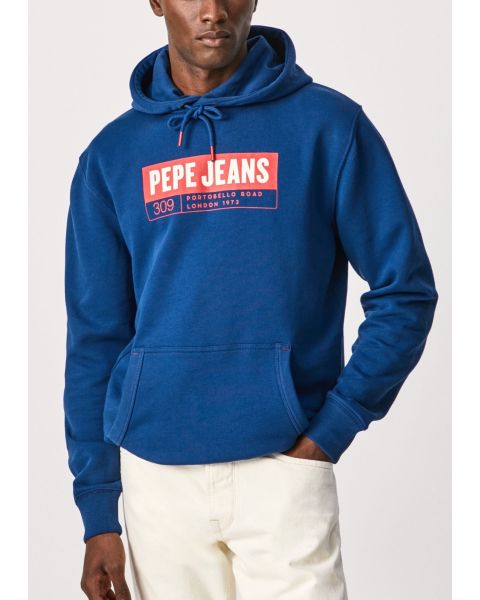 Pepe Jeans Douglas Logo Hooded Sweatshirts Midnight