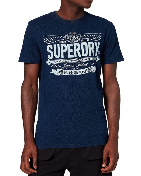 Superdry Vintage Dark Crew Neck T-Shirt Indigo