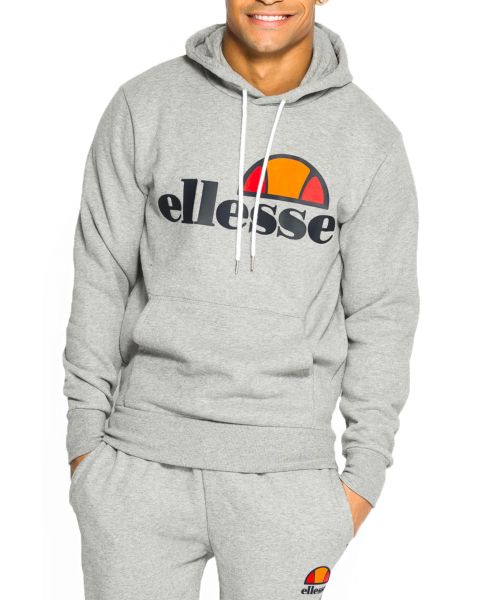 Ellesse Men's Gottero Logo Overhead Hoodie Athletic Grey Marl | Jean Scene