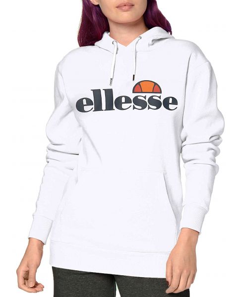Ellesse Womens Women's Torices Logo Overhead Hoodie White | Jean Scene