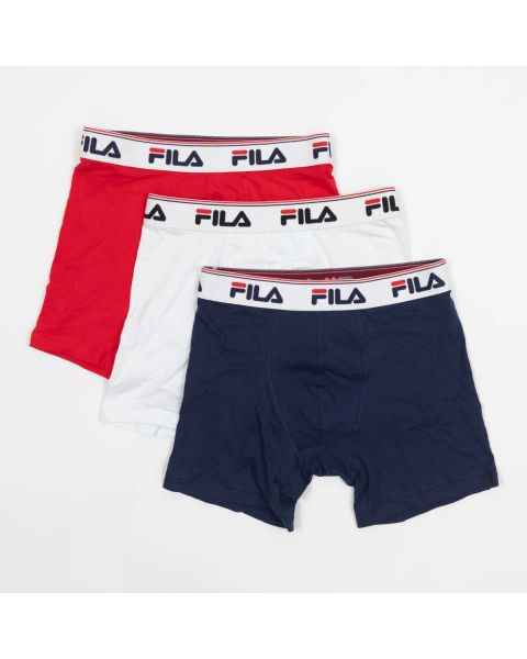 Fila Tristan 3-Pack Trunks Shorts Navy/White/Red | Jean Scene