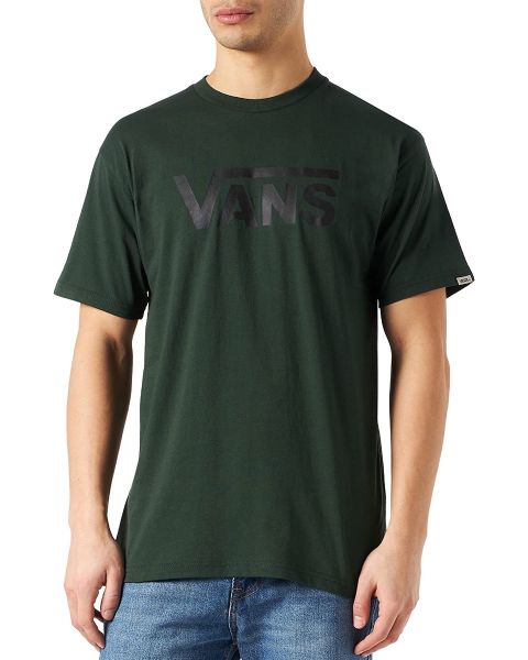 VANS Drop V Graphic Crew Neck T-Shirt Dark Green | Jean Scene