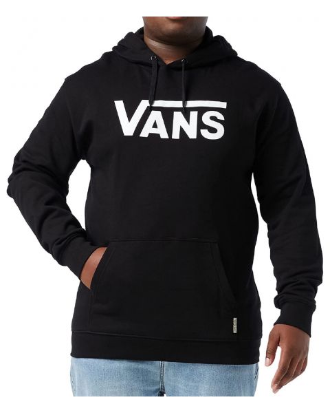 VANS Drop V Graphic Logo Overhead Hooded Sweatshirts Black | Jean Scene