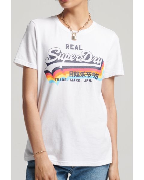 Superdry Womens Vintage Logo T-Shirt Optic