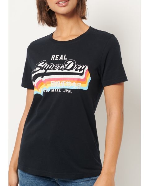 Superdry Womens Vintage Logo T-Shirt Eclipse