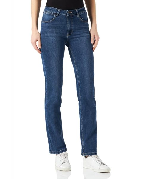 Wrangler High Rise Straight Stretch Jeans Hudson