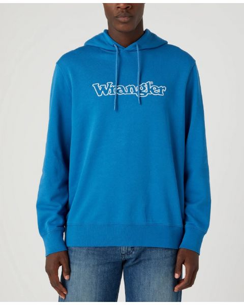 Wrangler Graphic Logo Hooded Sweatshirts Deep Water