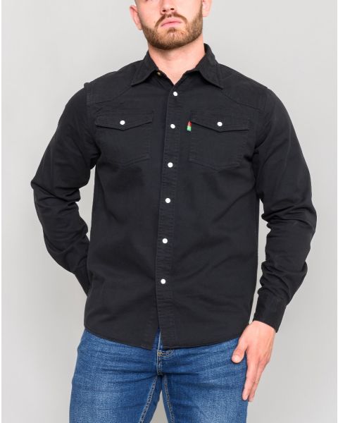 Duke Men's Black Denim Shirt | Jean Scene